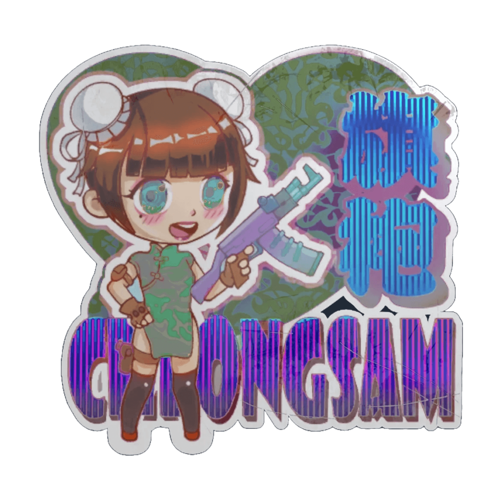 cheongsam-holo-sticker